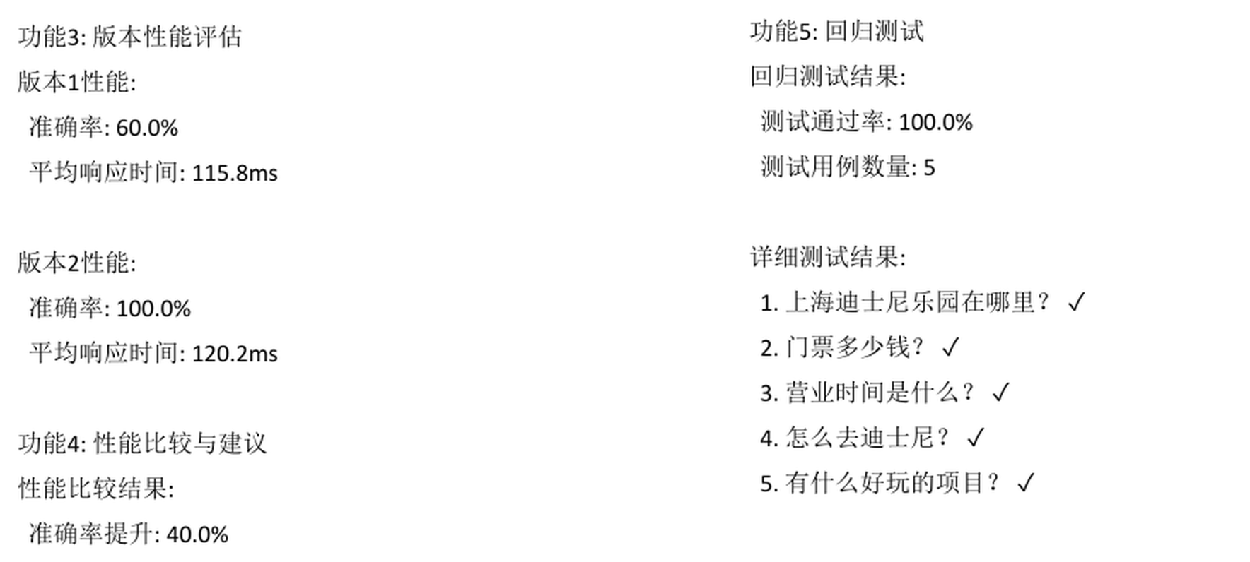 知识库版本性能比较